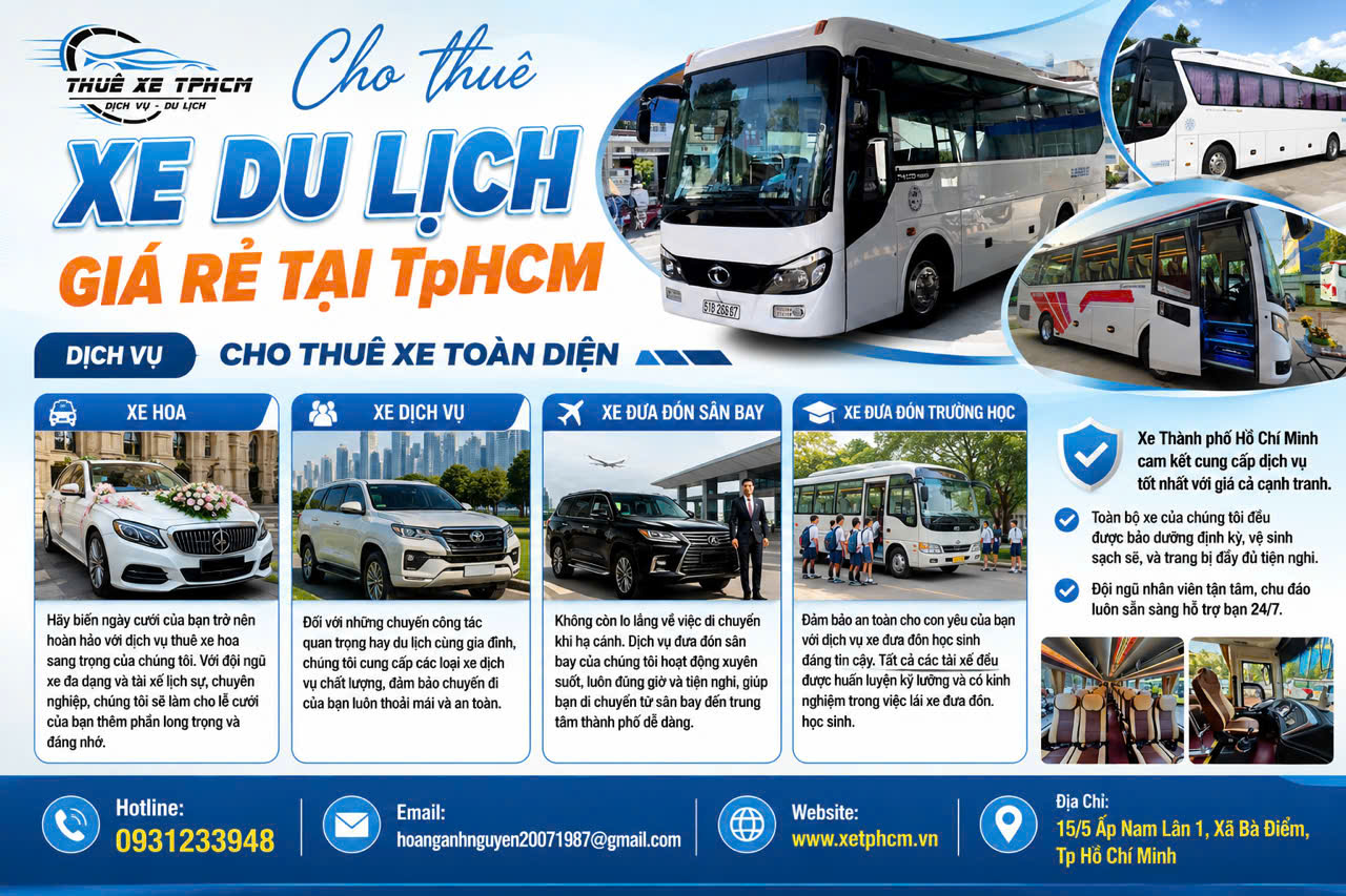 Cho Thuê Xe Du Lịch Giá Rẻ Tại TP.HCM