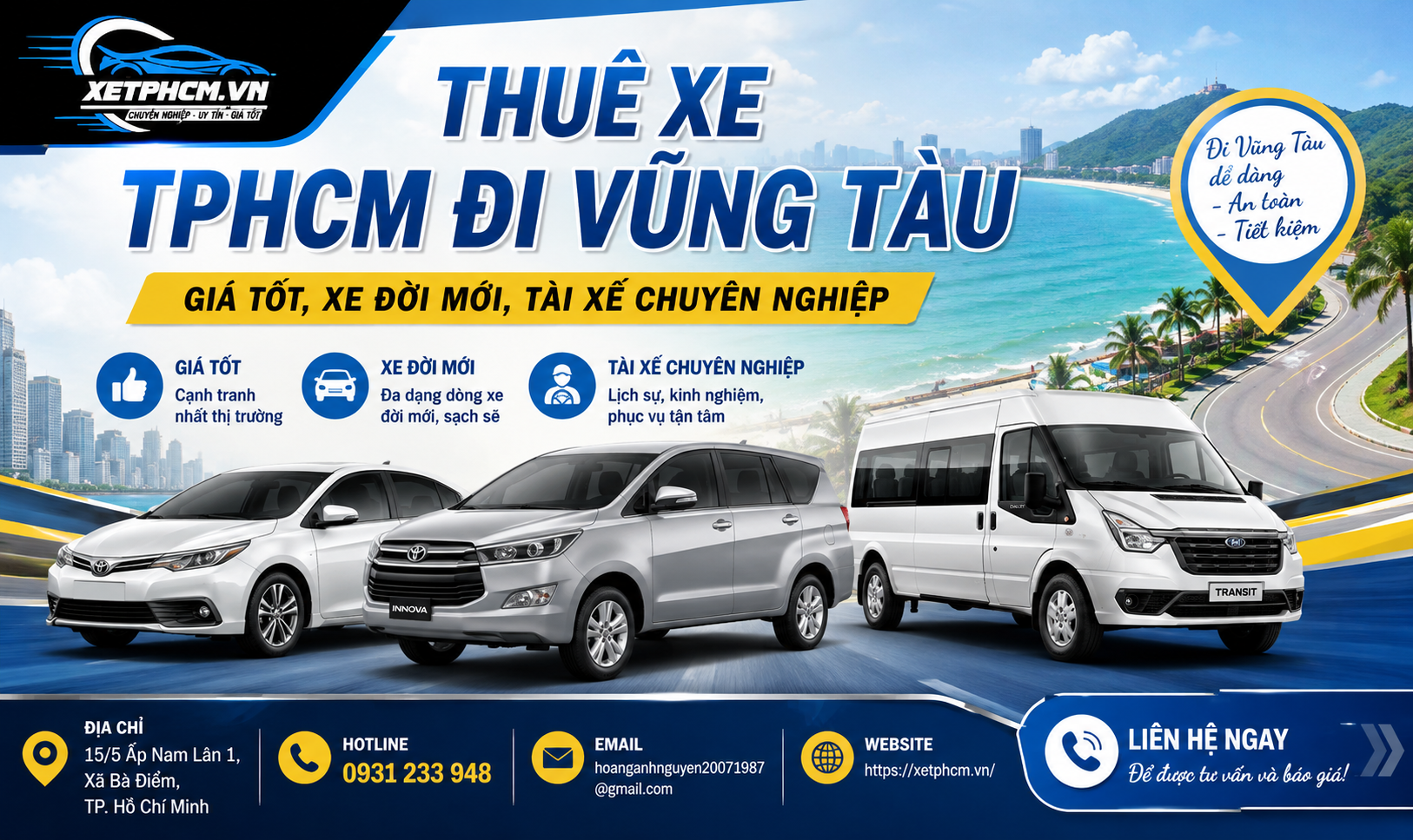 thuê xe TPHCM đi Vũng Tàu
