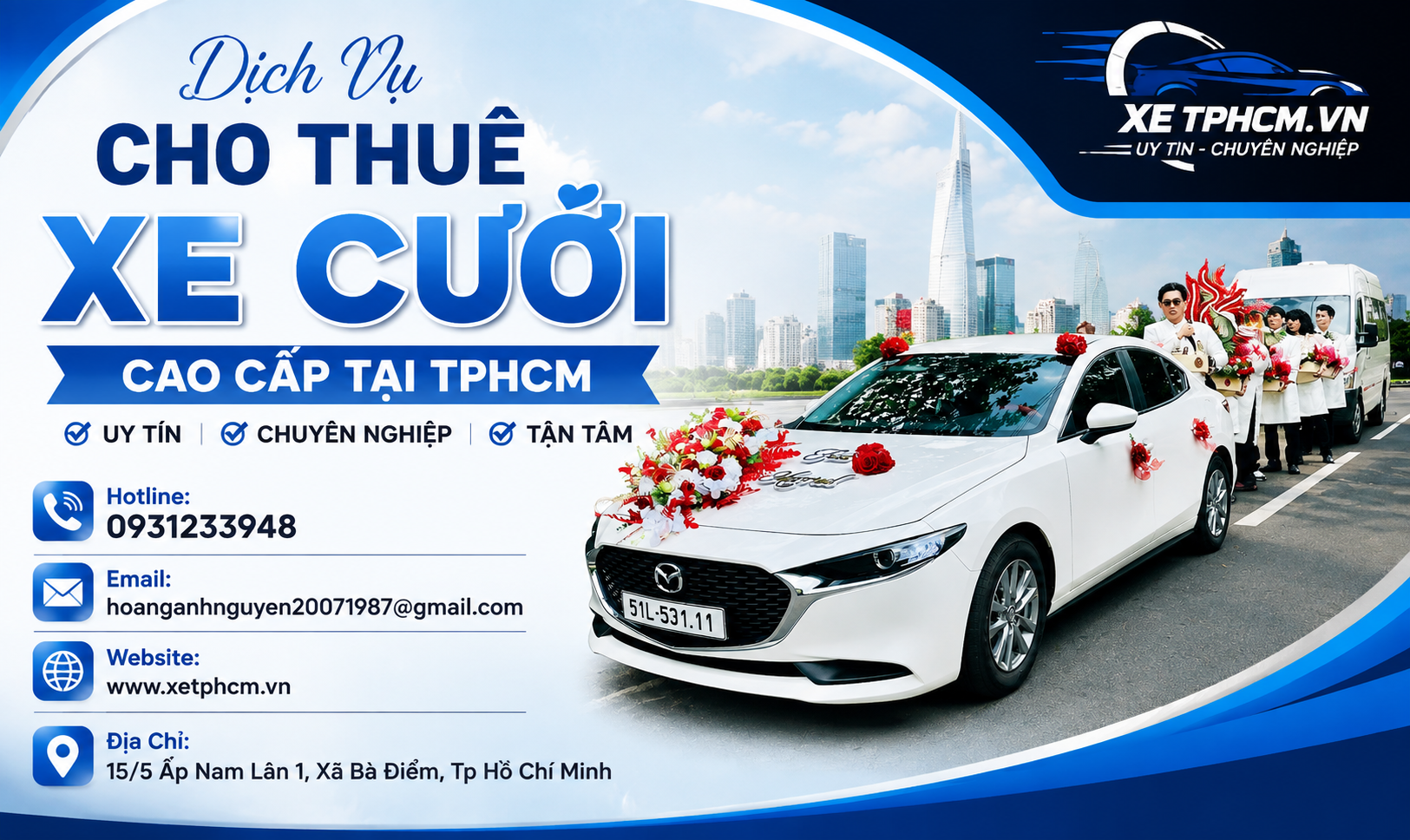 cho thuê xe cưới cao cấp tại TPHCM